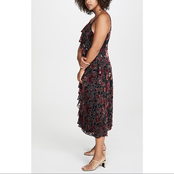 Jill Jill Stuart Velvet Devore Floral Midi Dress - Picture 3 of 12